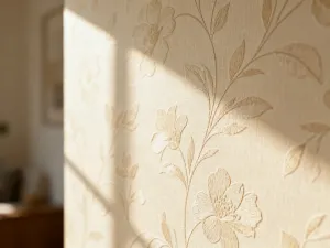 Nowoczesna, wolnostojąca biała wanna w jasnej, minimalistycznej łazience wypełnionej porannym światłem.
